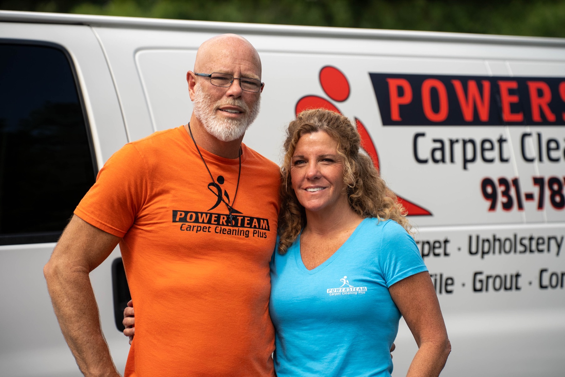 PowerSteam owners beside the company service van
