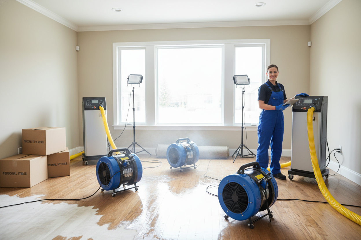 Water damage restoration service